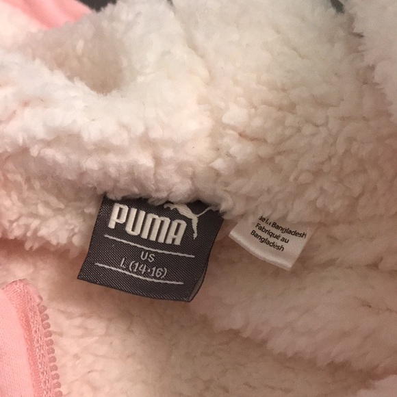 Pink Puma zip up hoodie sweater - Picture 5 of 6